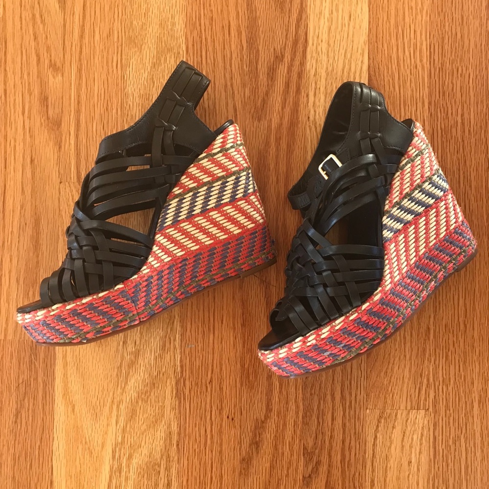 Exquisite woven Tory Burch Summer Wedges
